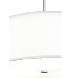 24"W Cilindro White Trilam Textrene Fabric Pendant