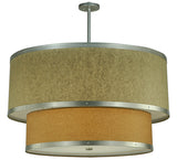 36"W Cilindro 2 Tier Fabric Ceiling Pendant