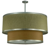 36"W Cilindro 2 Tier Fabric Ceiling Pendant