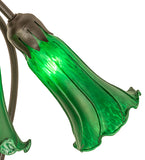 16"H Green Pond Lily 3 Lt Table Lamp