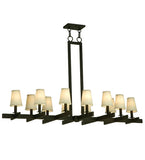 54"L Dante 12 Lt Deco Modern Chandelier