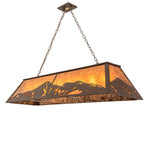 61"L Mountain Range Lodge Island/Billiard Pendant