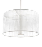 36"W Cilindro Sheer Contemporary Pendant