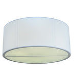 60"W Cilindro White Contemporary Flushmount