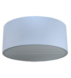 60"W Cilindro White Contemporary Flushmount