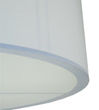 60"W Cilindro White Contemporary Flushmount