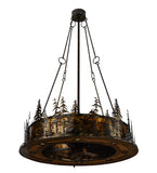 48"W Tall Pines W/Uplights W/Led Spotlight Chandel-Air Fan