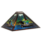 24"W Wildlife Loon Stained Glass Wall Sconce