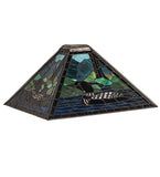 24"W Wildlife Loon Stained Glass Wall Sconce