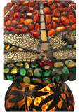 16.5"H Polished Agata W/Lighted Base Dragonfly Table Lamp