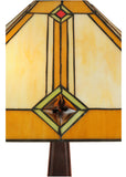 22"H Diamond Mission Stained Glass Table Lamp