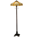 62"H  Peaches Tiffany Victorian Floor Lamp