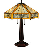 24.5"H Peaches Gothic Stained Glass Table Lamp