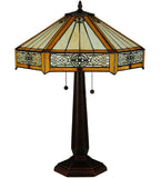 24.5"H Peaches Gothic Stained Glass Table Lamp
