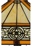 24.5"H Peaches Gothic Stained Glass Table Lamp