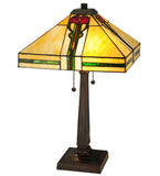 23"H Parker Poppy Floral Tiffany Table Lamp