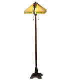 62"H Parker Poppy Stained Glass Floor Lamp