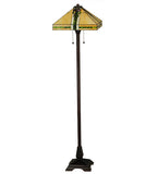 62"H Parker Poppy Stained Glass Floor Lamp