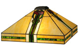 62"H Parker Poppy Stained Glass Floor Lamp