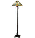 62"H Prairie Peaks Tiffany Southwest Floor Lamp