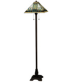 62"H Prairie Peaks Tiffany Southwest Floor Lamp