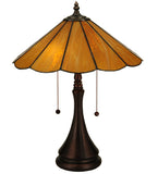 20.25"H Panel Honey Amber Modern Table Lamp