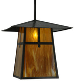 24"Sq Stillwater Cross Mission Solid Mount Outdoor Pendant