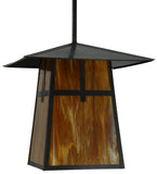 24"Sq Stillwater Cross Mission Solid Mount Outdoor Pendant