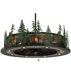 48"W Tall Pines W/Up & Downlights & LED Spotlight Chandel-Air Fan