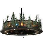 48"W Tall Pines W/Up & Downlights & LED Spotlight Chandel-Air Fan
