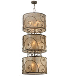 24"W Granada 3 Tier Victorian Pendant