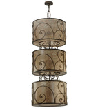24"W Granada 3 Tier Victorian Pendant