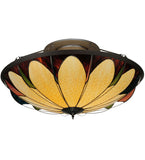 43"W Cowette Arts & Crafts Semi-Flushmount