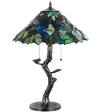 25"H Tiffany Grape Harvest Apple Tree Floral Table Lamp