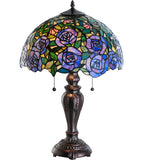 24"H Tiffany Rosebush Floral Table Lamp