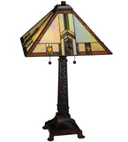26"H Tiffany Prairie Wheat Harvest Mission Table Lamp