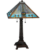 26"H Mission Rose Tiffany Table Lamp