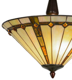16"W Belvidere Mission Tiffany Semi-Flushmount