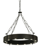 34"W Bangle W/LED Downlights Gothic Pendant