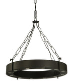 34"W Bangle W/LED Downlights Gothic Pendant