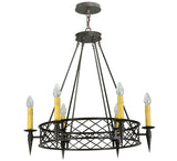 33"W Top Ridge 6 Lt Lodge Chandelier