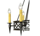 33"W Top Ridge 6 Lt Lodge Chandelier