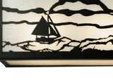 31"W Coastal Lighthouse W/Sailboat Vanity Light