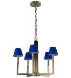 24"W Rula 5 Lt Contemporary Chandelier