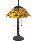 24.5"H Follaje Floral Tiffany Table Lamp