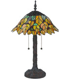 24.5"H Follaje Floral Tiffany Table Lamp