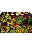 23"H Diente de Leon Floral Stained Glass Table Lamp