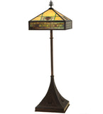 81"H Pinecone Ridge Stained Glass Floor Lamp