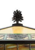 81"H Pinecone Ridge Stained Glass Floor Lamp