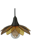 10.5"W Metro Fusion Bodnant Fused Glass Modern Pendant